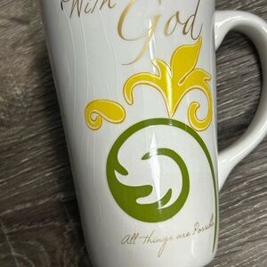 Inspirational White and Yellow Ceramic Mug